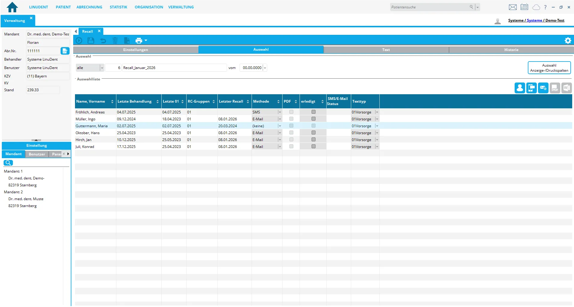 linudent-recall-screenshot